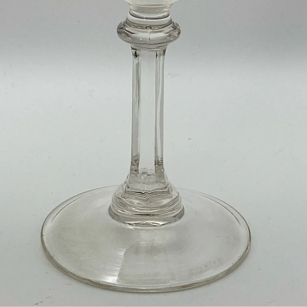 Vintage MCM Set of 2 Cocktail Glasses White & Gold Scroll Coupe Sherbet Baroque